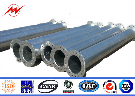 Línea de transmisión de energía tubular cónica galvanizada de poste de acero eléctrico de 220KV