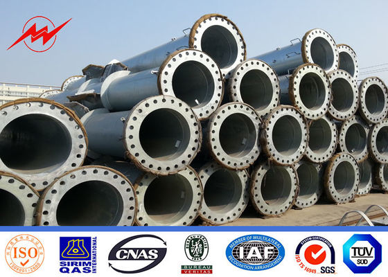 Línea de transmisión de energía tubular cónica galvanizada de poste de acero eléctrico de 220KV