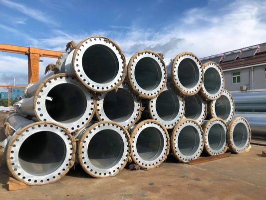 Líneas de transmisión de energía de 220 KV Polo de acero galvanizado/Polo de energía eléctrica