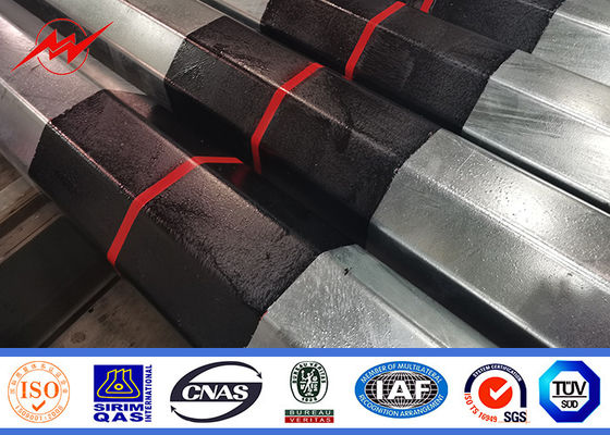 el tipo del entierro del betún de los 9m galvanizó a poste tubular de acero para la transmisión
