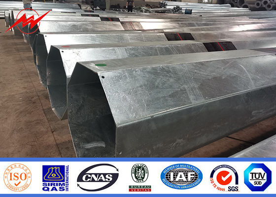 el 16m 1800 Dan Galvanized Steel Tubular Pole para la línea proyecto de la distribución