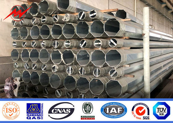 50m de acero galvanizado poste de utilidad Q235 para la transmisión de energía eléctrica