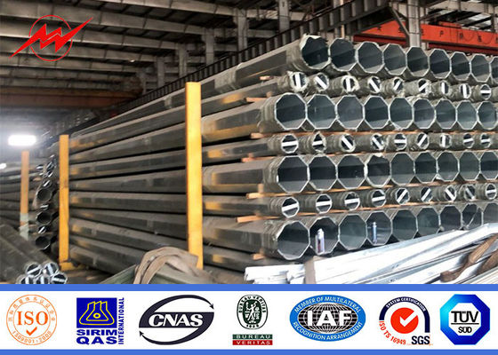 la inmersión caliente de postes de la transmisión de acero del grueso del 11.8m 5m m galvanizó
