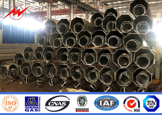 la inmersión caliente de postes de la transmisión de acero del grueso del 11.8m 5m m galvanizó
