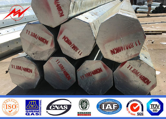 los 8m el 16m África poste fuera de la línea eléctrica poder poste de acero con la fuerza de producción del minio 500Mpa