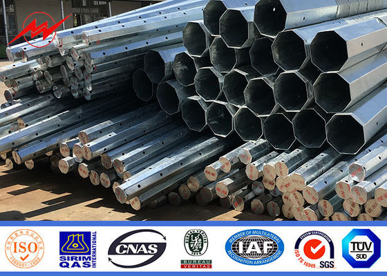 los 8m el 16m África poste fuera de la línea eléctrica poder poste de acero con la fuerza de producción del minio 500Mpa