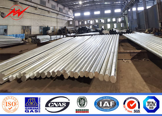 acero galvanizado metal poste tubular de la transmisión del 16m