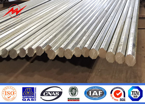 la inmersión caliente de postes de la transmisión de acero del grueso del 11.8m 5m m galvanizó