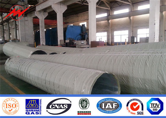 la inmersión caliente para uso general de acero de los 40ft poste galvanizó la corriente eléctrica cónica tubular