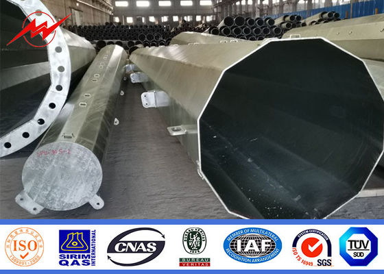 La inmersión caliente octagonal de los 80ft los 90ft galvanizó a poste tubular de acero ASTM A123
