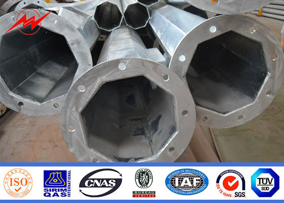 La inmersión caliente octagonal de los 80ft los 90ft galvanizó a poste tubular de acero ASTM A123