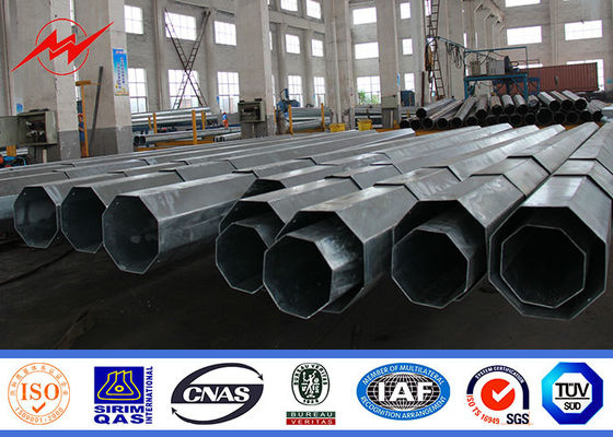 La inmersión caliente octagonal de los 80ft los 90ft galvanizó a poste tubular de acero ASTM A123