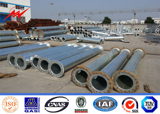 Polos de energía eléctrica galvanizados por inmersión en caliente en unión deslizante o en brida conectados 110 KV 220 KV