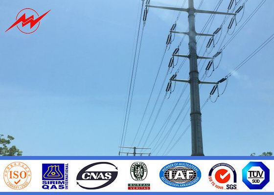 velocidad del viento de acero galvanizada Columniform del 12m poste 160km/Hour 30m/S