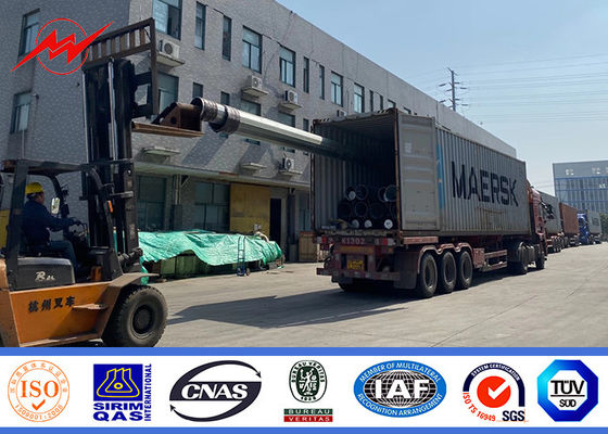 ASTM A572 GR50 el 15m poste de acero el 16m tubular para la línea proyecto de la distribución de poder