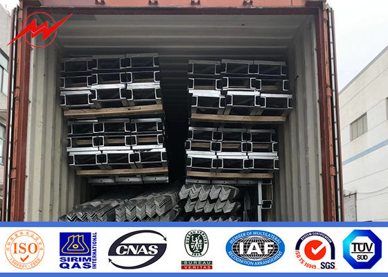 ASTM A572 GR50 el 15m poste de acero el 16m tubular para la línea proyecto de la distribución de poder