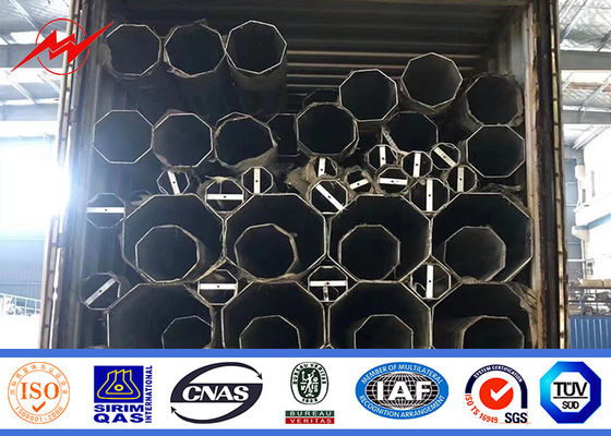 Polígono el 12m el 14m Astm A123 poste tubular de acero de galvanización 69kv