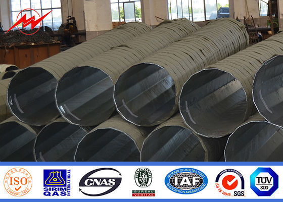 Polígono el 12m ASTM A123 poste tubular de acero de galvanización 69KV