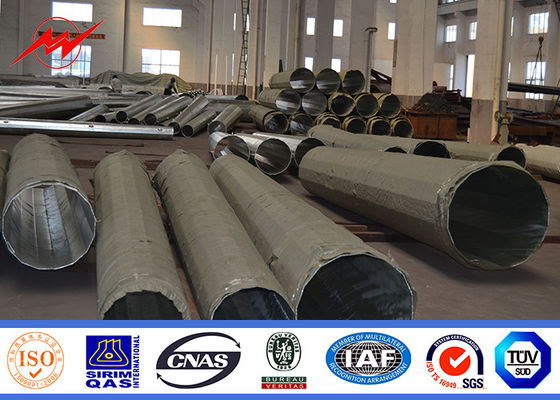 Polígono el 12m ASTM A123 poste tubular de acero de galvanización 69KV