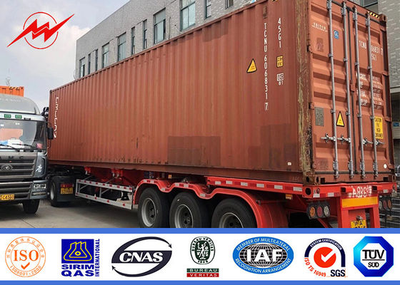 el tipo del entierro del betún de los 60ft los 65ft galvanizó a poste tubular de acero para la transmisión