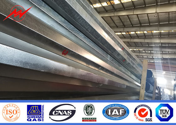 el 14m 1600 Dan Conical Hot Dip Galvanized poste con el brazo cruzado de la longitud de los 2.5m