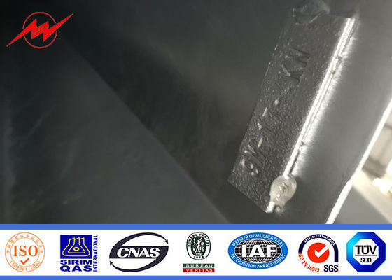 el 14m 1600 Dan Conical Hot Dip Galvanized poste con el brazo cruzado de la longitud de los 2.5m