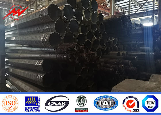 9 tratamiento de superficie de la galvanización del metro 13.4kn poste tubular para la línea eléctrica