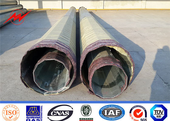 La inmersión caliente de la transmisión octagonal de la corriente eléctrica galvanizó a poste de acero
