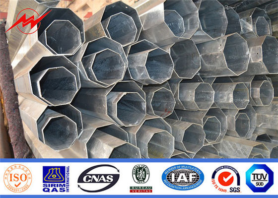 El Cctv octagonal afilado galvanizó el poder para uso general postes del metal 33kv
