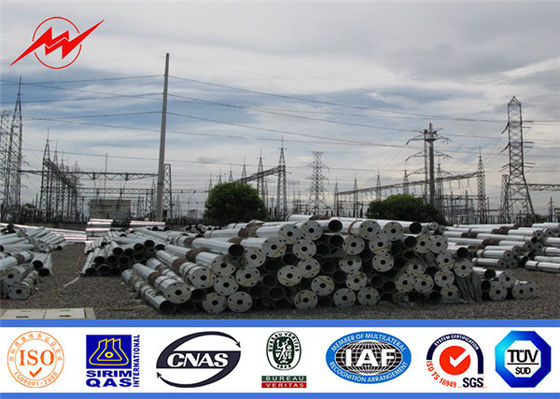El Cctv octagonal galvanizó a poste para uso general de acero 33kv 69kv