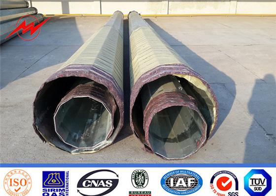 Q345 poder de acero galvanizado poste para la línea eléctrica proyecto