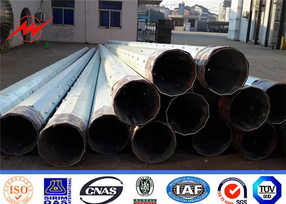 Polo de energía de acero tubular de 138KV para la línea de transmisión de energía de 1 mm a 36 mm