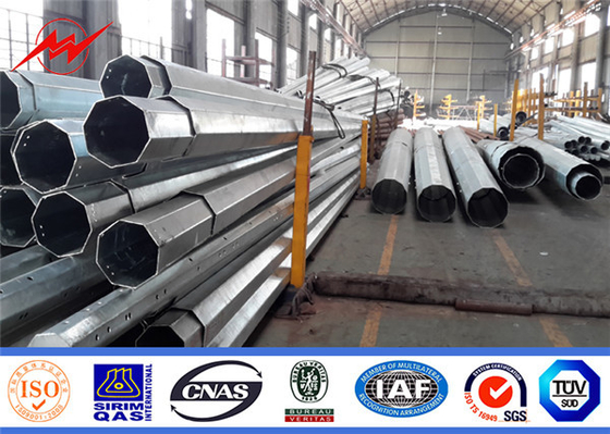 Polos de acero de transmisión eléctrica con postes metálicos de galvanización