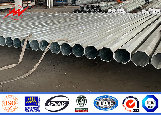 Acero de alto voltaje de la galvanización del circuito del doble de postes de la transmisión de poder 33kv eléctrico