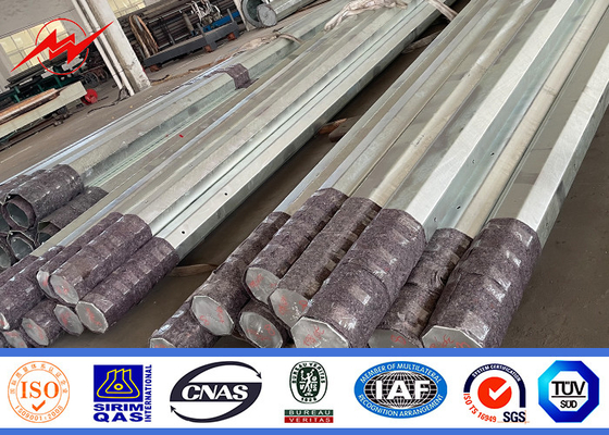 La transmisión eléctrica tubular de acero profesional de Astm A123 poste galvanizó Gr65