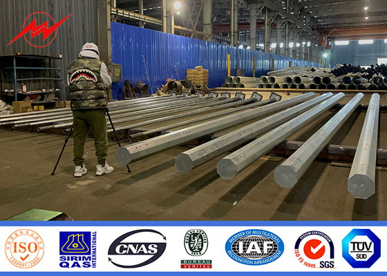 60 pies de acero galvanizado Tubular utilidad de energía de la pole de energía de metal telescópico