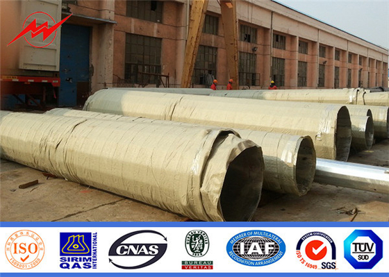 Polos de acero de transmisión eléctrica con postes metálicos de galvanización
