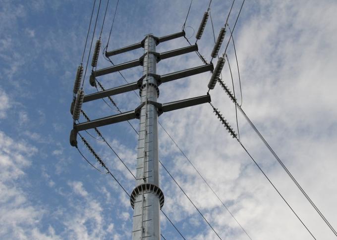 transmisión de poder galvanizada los 25m del 18m los 20m postes para la capa del poder de 110 cables del kilovoltio 2