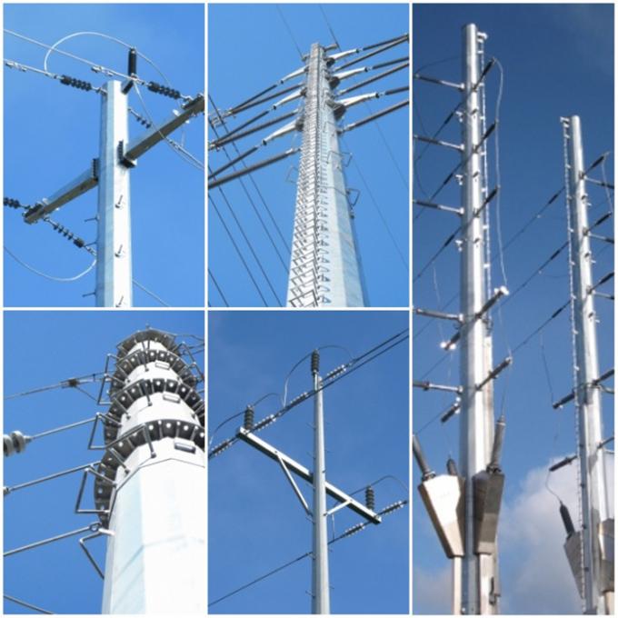 HDG redondo 10m 5KN postes para uso general eléctricos de acero para la línea de transmisión de arriba 0