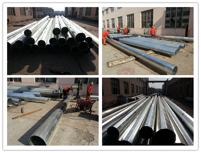 400 kilovoltios postes de acero galvanizados utilidad de acero con la línea eléctrica de la resistencia de choque 0
