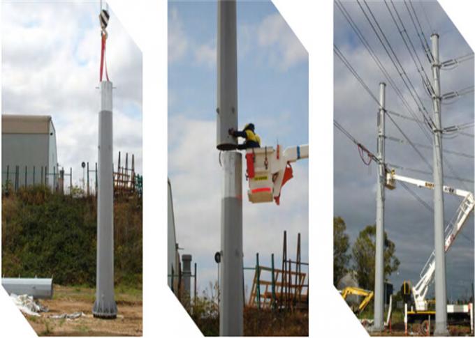 poder para uso general de acero galvanizado tubular poste eléctrico Venezuela del 15M para la distribución de la corriente eléctrica 33KV 2