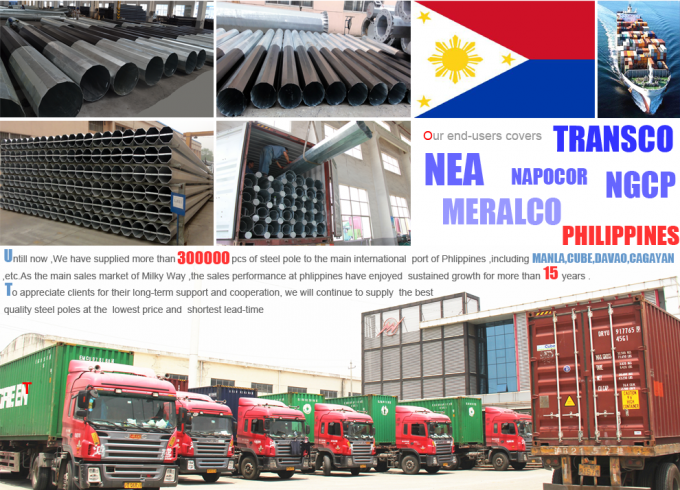 60FT 65FT 1280kg Polo de energía eléctrica personalizable para diferentes mercados y requisitos de países 1