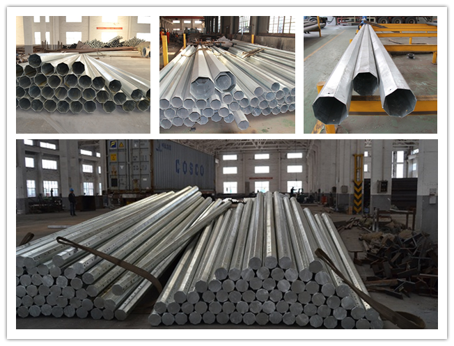 Proyecto de línea de distribución eléctrica con poste tubular de acero de 30 pies y 35 pies 1