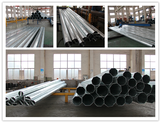 Proyecto de línea de distribución eléctrica con poste tubular de acero de 30 pies y 35 pies 0